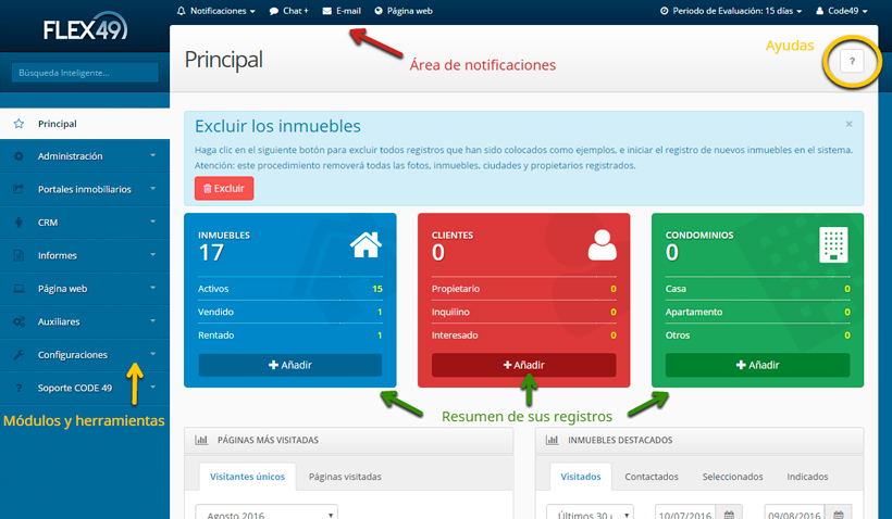 CRM 49 para inmobiliarias y corredores de inmuebles